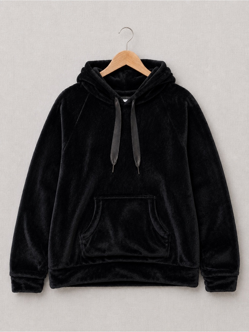 Denver Hayes Black Velour Plush Hoodie